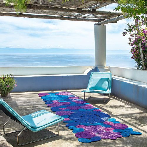Moderner Teppich - CROCHET - PAOLA LENTI - Motiv / Synthetikfaser / rechteckig
