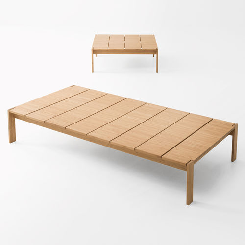 Moderner Couchtisch - FREI - PAOLA LENTI - Bambus / Gestell aus Bambus / rechteckig