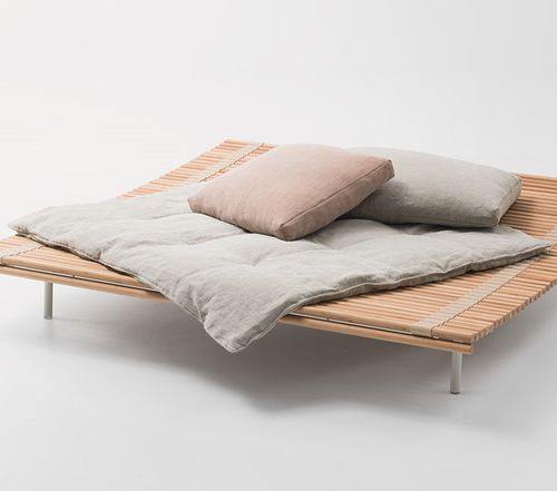 Außenkissen - TRAPUNTINO - PAOLA LENTI - quadratisch / einfarbig / Leinen
