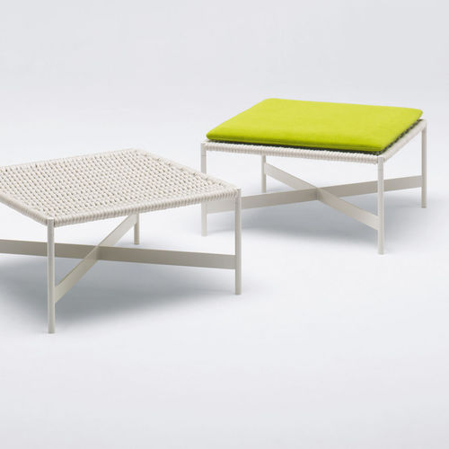Moderner Hocker - HERON - PAOLA LENTI - Polyester / Kordel / Gestell aus Stahl