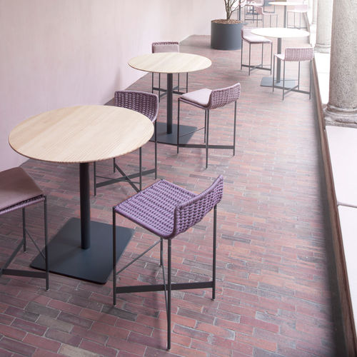 Moderner Stehtisch - GIRO - PAOLA LENTI - Aluminium / rund / höhenverstellbar