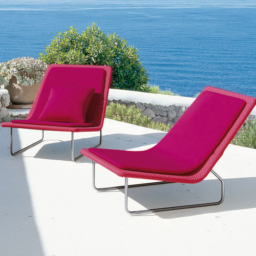 Moderner Kaminsessel - SAND - PAOLA LENTI - Kordel / Stoff / Edelstahl