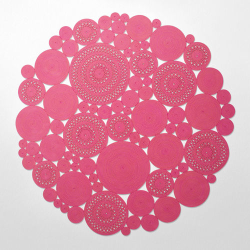 Moderner Teppich - COSMO - PAOLA LENTI - Motiv / Synthetikfaser / rund