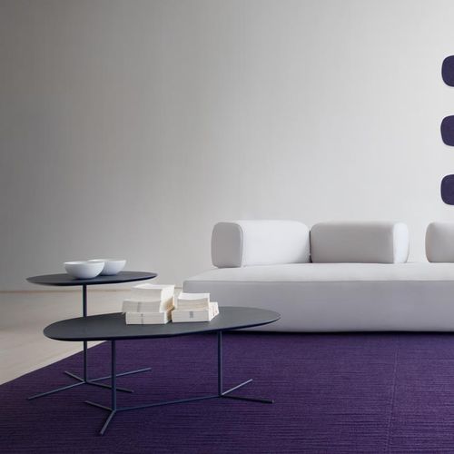 Moderner Beistelltisch - IVY - PAOLA LENTI - Holz / lackiertes Holz / Stahl