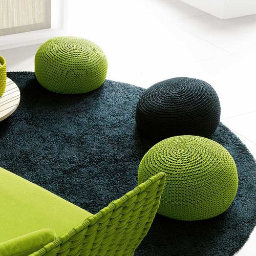 Modernes Sitzkissen - PICOT - PAOLA LENTI - Stoff / rund / quadratisch