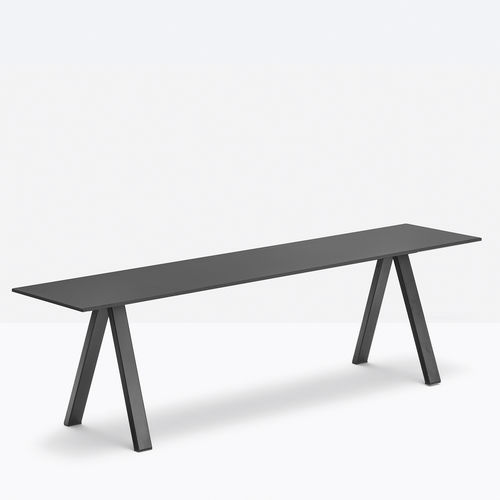 Moderne Bank - arki-bench ARKB - PEDRALI - Stahl / Laminat / ohne Rückenlehne