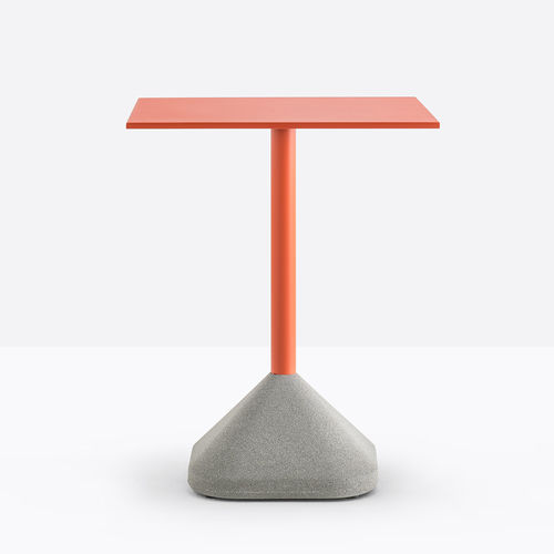 Moderner Bistrotisch - CONCRETE 855 - PEDRALI - Holz / Gestell aus Beton / Gestell aus Stahl