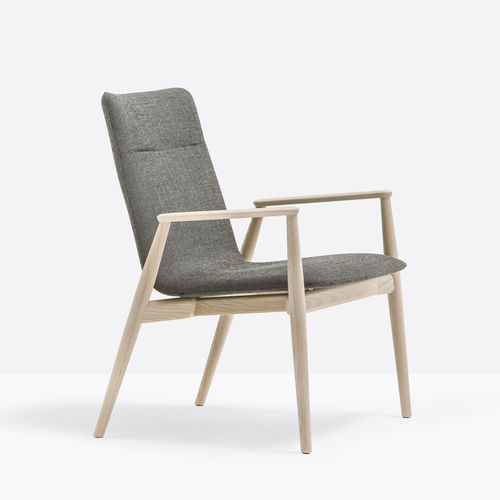 Moderner Sessel - MALMÖ 298 - PEDRALI - Stoff / Esche / grau