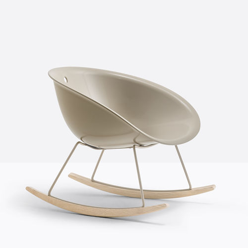 Moderner Sessel - GLISS 350 - PEDRALI - Stahl / Technopolymer / weiß