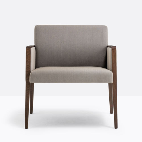 Moderner Sessel - JIL 521 - PEDRALI - Leder / Stoff / Eiche