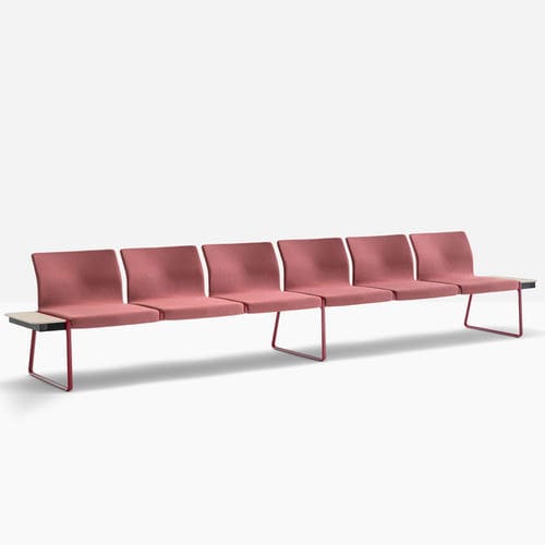 Maria-Theresien-Stil-Polsterbank - plural soft P03103/3104/3106/3109 - PEDRALI - Stoff / Leder / Gestell aus Aluminium