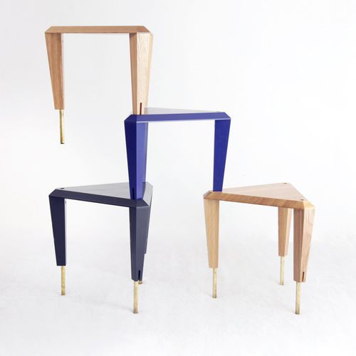 Modulregal - ZIGGURAT - SMARIN - modern / Eiche / Messing