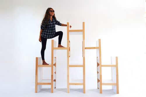 Modulregal - ACCA - SMARIN - modern / Holz / Stahl