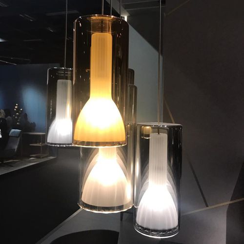 Hängelampe - LIT - PENTA - Metall / Borosilikatglas / sandgestrahltes Glas