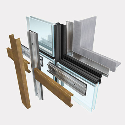 Vorhangfassade / freitragende Struktur - 4F2 - SECCO SISTEMI - Glas / Edelstahl