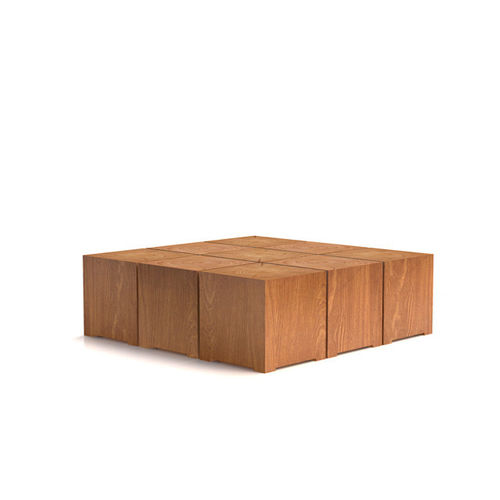 Moderner Couchtisch - DA FUMO - Itlas - Massivholz / quadratisch / modular