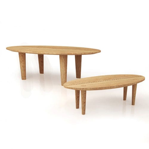 Moderner Tisch - DMF/001 - DMF/002 - Itlas - Massivholz / oval