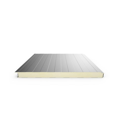 Sandwichpaneel für Fassaden - OLIMPIA - EUROPERFIL, SA - 2 Deckschichten aus galvanisiertem Stahl / Polyisocyanuratkern PIR / hochbeständig