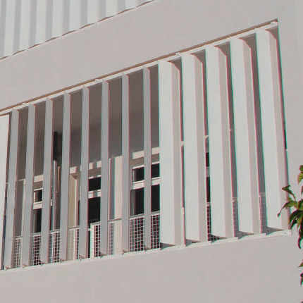 Aluminium-Sonnenschutzlamelle - DUTEC 315H  - Durmi - für Fassaden / vertikal / schwenkbar
