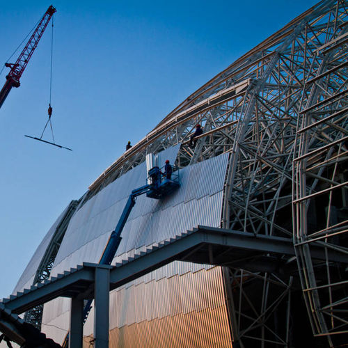 Metall-Dachstuhl / für Seiltragwerk - ARENA DAS DUNAS - Lanik