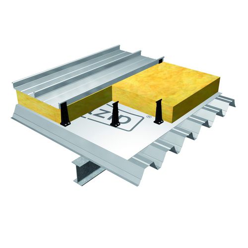 Stahldachsystem - DECK - Kalzip - Stehfalz / Metallprofil / mit Dämmplatte