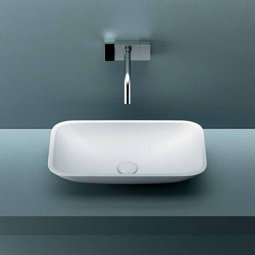 Aufsatzwaschbecken - STRETCH - PLANIT - Corian® / rechteckig / ohne Öffnung