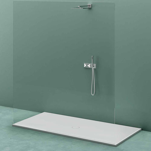Rechteckige Duschwanne - PIAZZA 1 - PLANIT - zum Aufstellen / bodengleich / Corian®