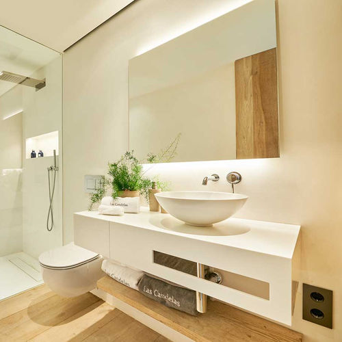 Aufsatzwaschbecken - CONCAVE - PLANIT - Corian® / rund / ohne Öffnung