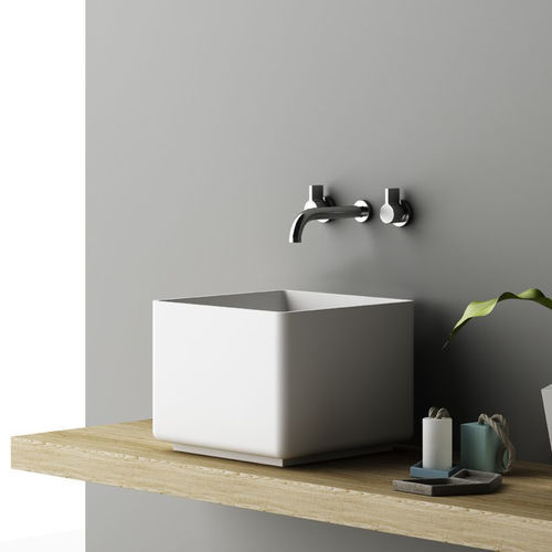Aufsatzwaschbecken - TRIADE 3 - PLANIT - Corian® / nach Maß / quadratisch