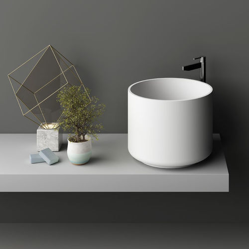 Aufsatzwaschbecken - TRIADE 1 - PLANIT - Corian® / nach Maß / rund