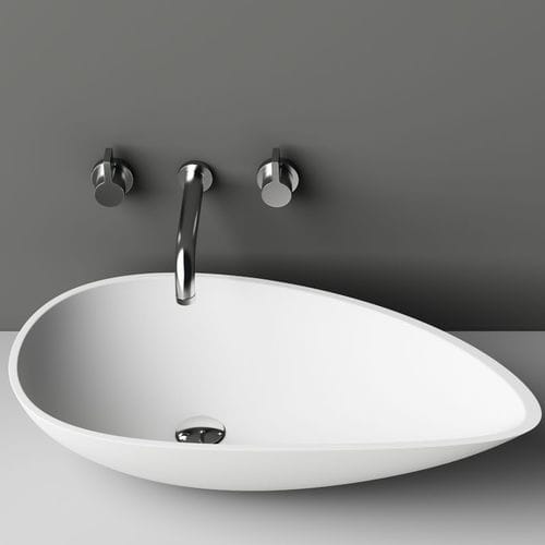 Aufsatzwaschbecken - WING - PLANIT - Corian® / ohne Öffnung / ohne Notüberlauf