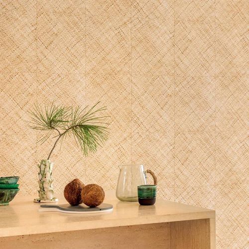 Moderne Tapete - Matières végétales - Elitis - Bast / Vinyl / Blumenmotiv