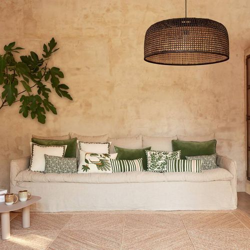 Moderner Teppich - Coyoacan - Elitis - geometrisches Muster / Baumwolle / aus Jute
