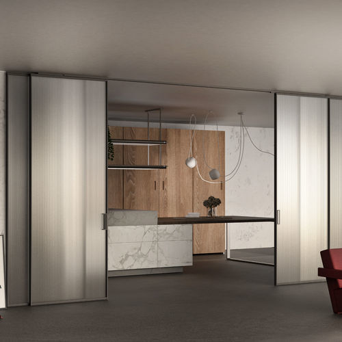 Tür für Innenbereich - VAS2b -SE4AL - TT - G13 - AGOPROFIL S.p.A - Glas / Aluminium / anodisiertes Aluminium