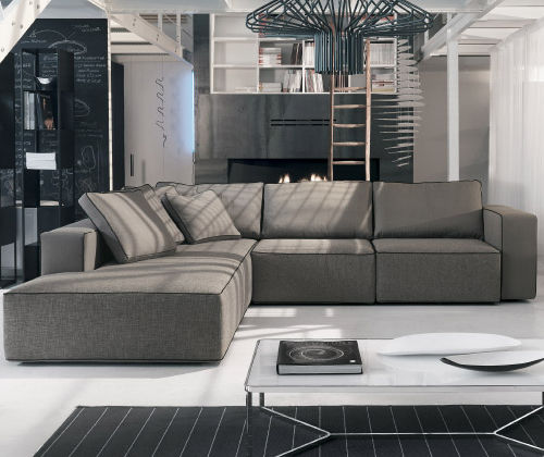 Modulsofa - BOX - Nuova Linea Valentini - modern / Stoff / Leder