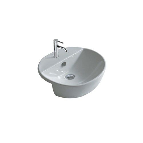 Halbeinbauwaschbecken - 5200  - GALASSIA - Keramik / rund / modern
