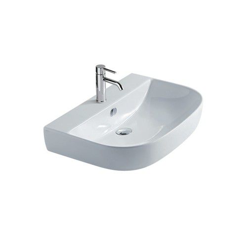 Aufsatzwaschbecken - 5209 - GALASSIA - Keramik / D-förmig / modern