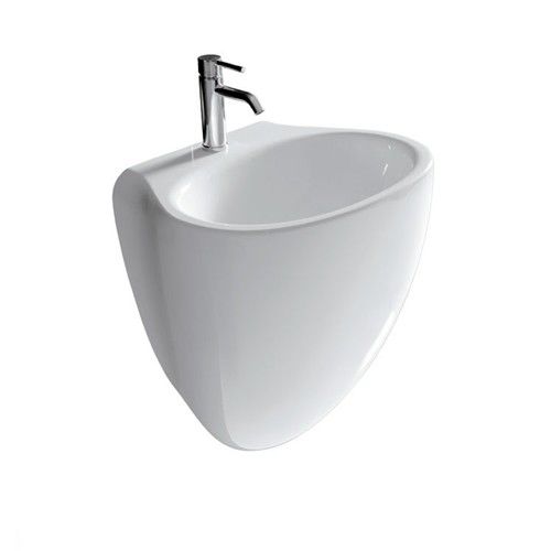 Wand-Waschbecken - 7100 - GALASSIA - Keramik / oval / modern