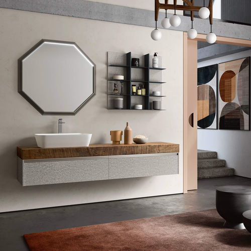 Holz-Waschtischplatte - SW100  - RAB ARREDOBAGNO - HPL