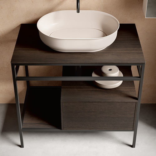 Waschbecken-Unterbau / Holz - SW112  - RAB ARREDOBAGNO - Metall