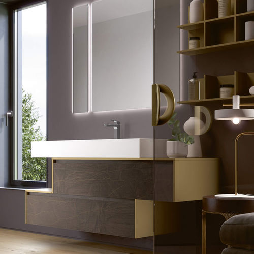 Wandhängender Waschtisch-Unterschrank - TR106  - RAB ARREDOBAGNO - HPL / modern / ohne Tür