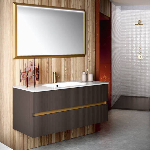 Wandhängender Waschtisch-Unterschrank - ST102 - RAB ARREDOBAGNO - Holz / modern / ohne Tür