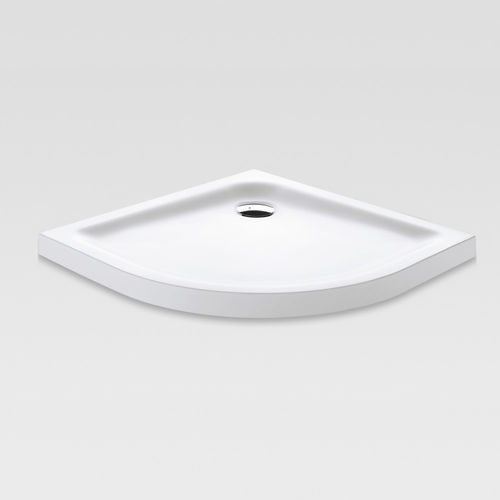 Duschwanne für Eckeinbau - CORIAN® - HAFRO srl - zum Aufstellen / erhöht / bodengleich