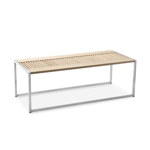 Moderne Bank - HAFRO srl - Buche / Edelstahl / ohne Rückenlehne