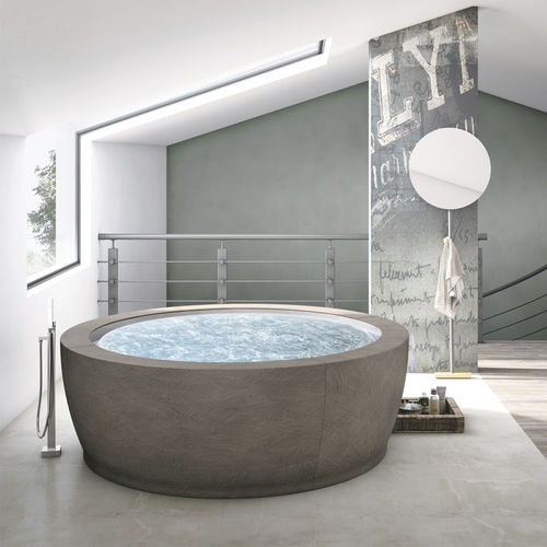 Runde Badewanne - BOLLA INFINITY - HAFRO srl - freistehend / für Wohnungen / Verbundwerkstoff