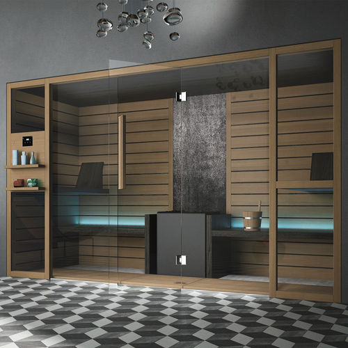 Finnische Sauna - KALIKA - HAFRO srl - für Privatgebrauch / Holz / Hartglas
