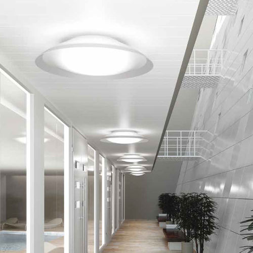 Moderne Deckenleuchte - LENS - alma light - rund / Eisen / Methacrylat