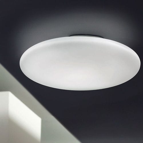 Moderne Deckenleuchte - SUN - alma light - rund / Opalglas / Eisen