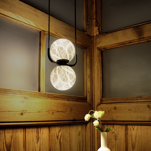 Hängelampe - TRIBECA - alma light - Eisen / Alabaster / modern