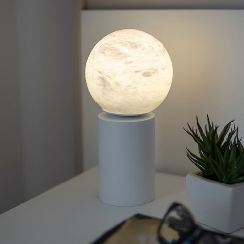 Tragbare Lampe - TRIBECA  - alma light - Polymer / Alabaster / modern